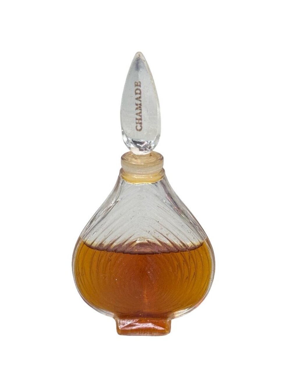 Guerlain Chamade Vintage Perfume Bottle Made In France Glass Stopper Collectible
